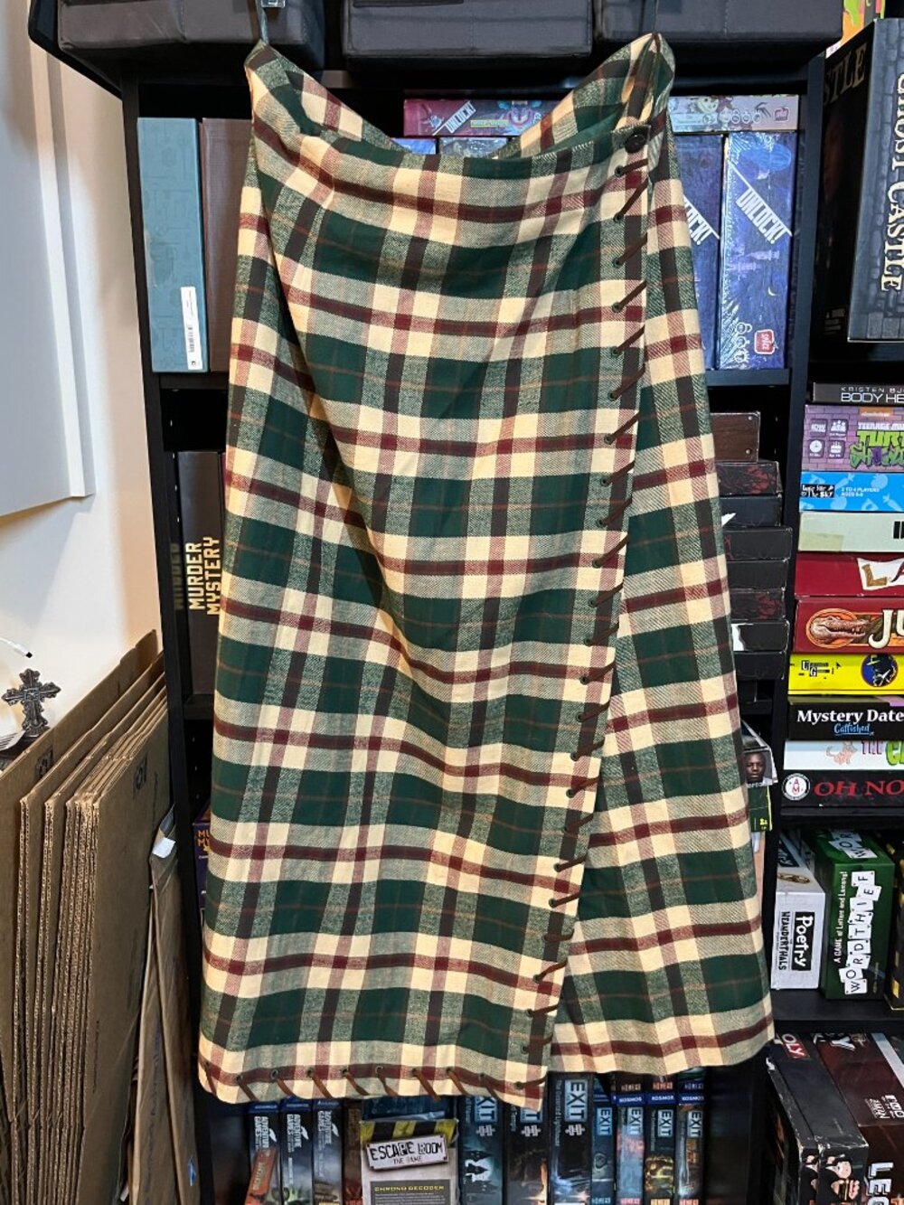The Eagle’s Eye Sport Vintage Plaid Wrap Skirt Lace-Up Size 14